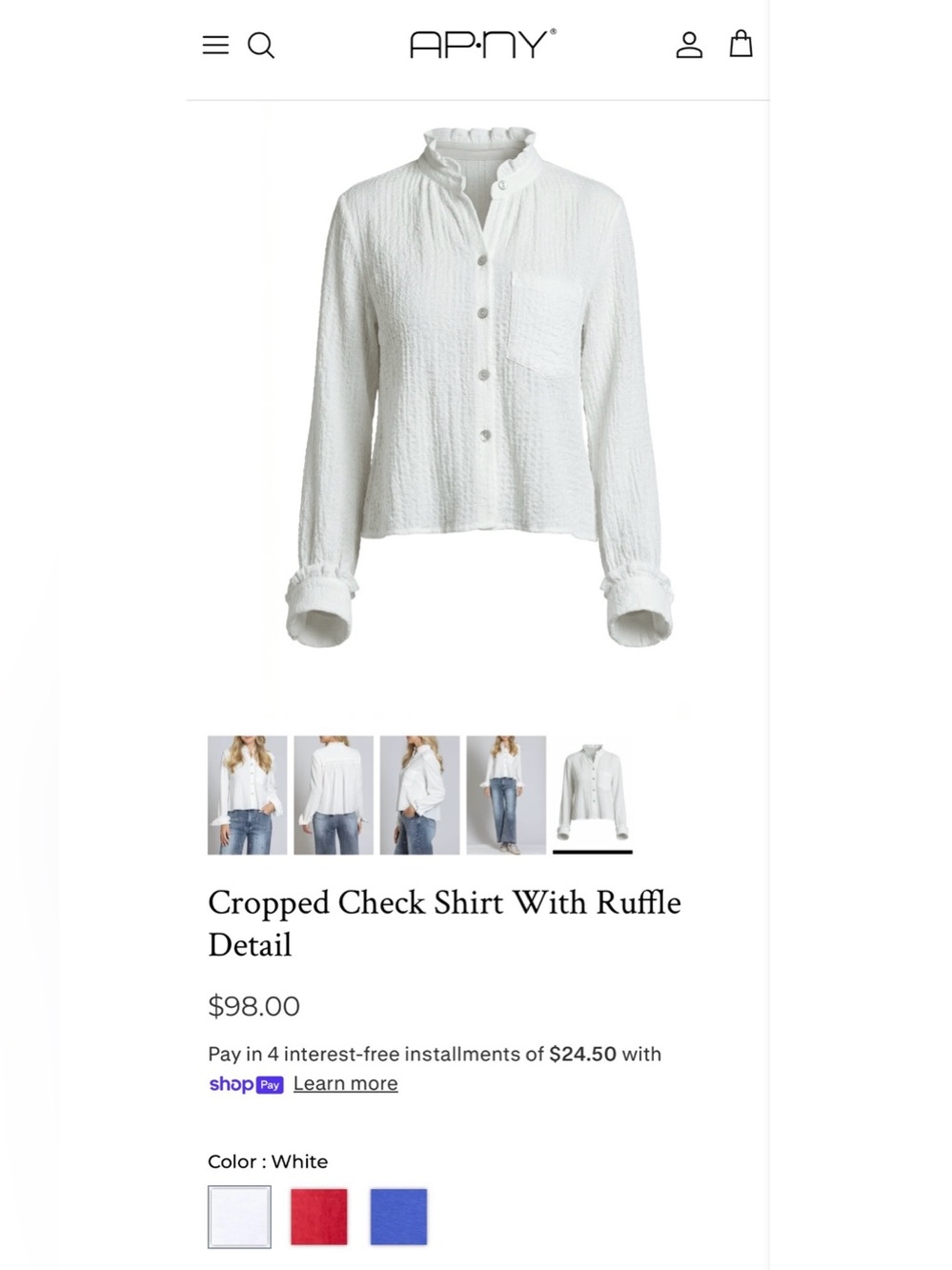 AP•NY Ruffle Shirt - Picture 13 of 13